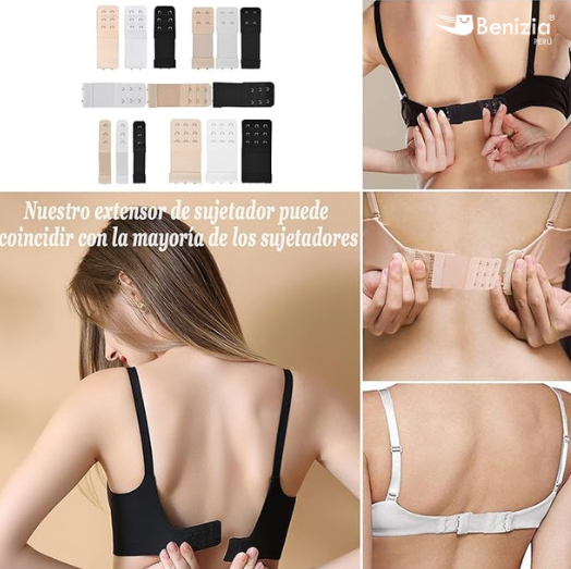 FlexiBra® Extensores de Brasier (2 Broches) X6