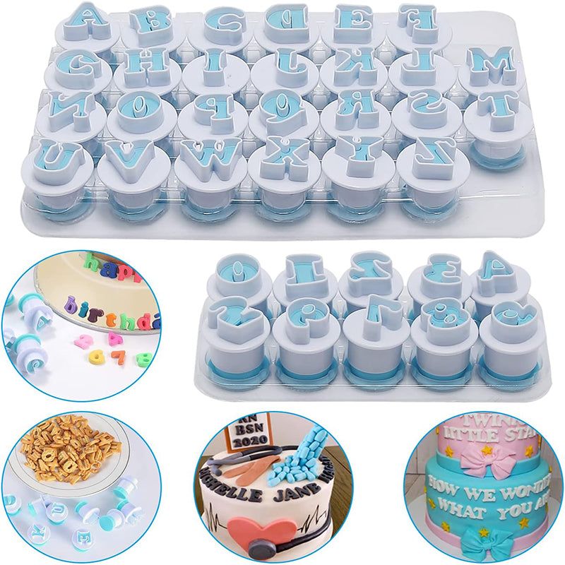 Kit Fondant Alfabeto y Números (36 Piezas)