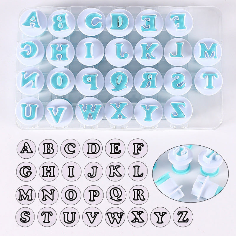 Kit Fondant Alfabeto y Números (36 Piezas)