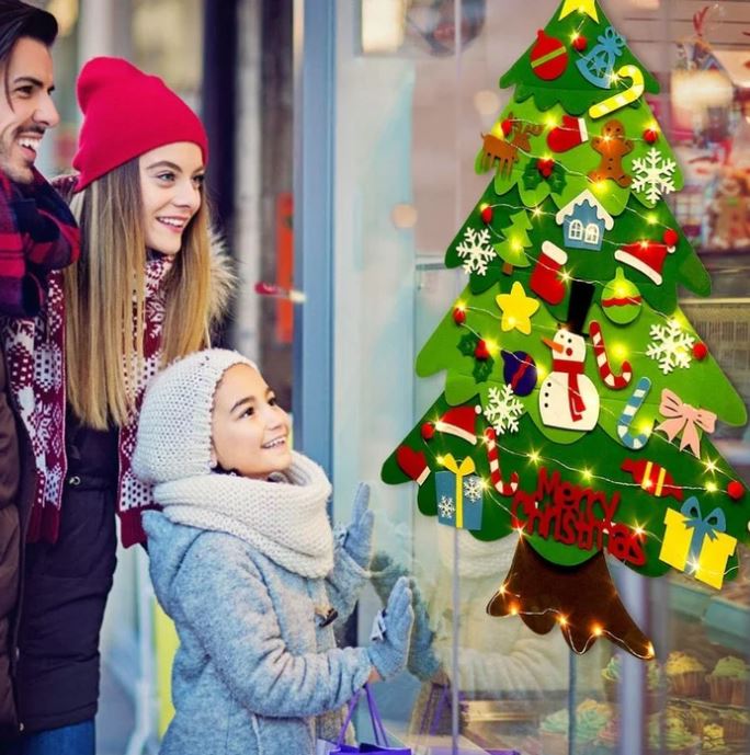 Árbol de Fieltro Armable (con Luces)