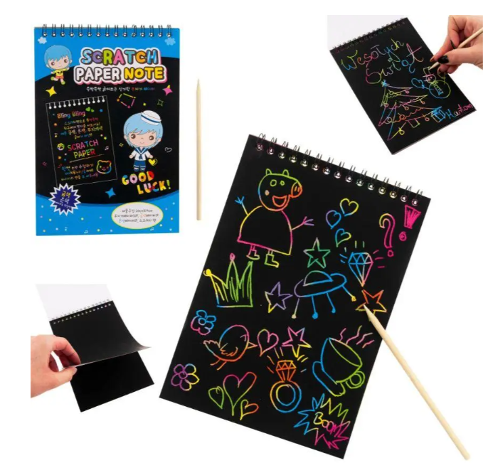 Set Cuaderno Arcoíris (3 cuadernos + 3 lápices)