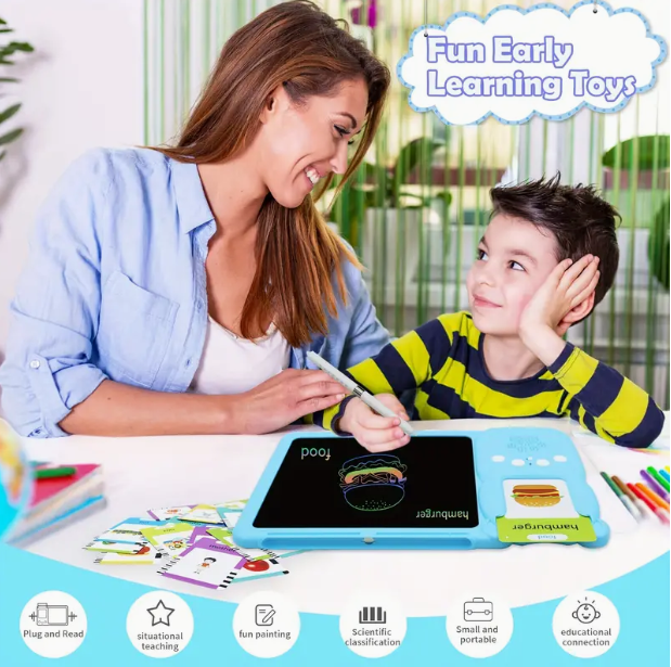 EduPlay® Tarjetas de Aprendizaje + Pizarra Multicolor