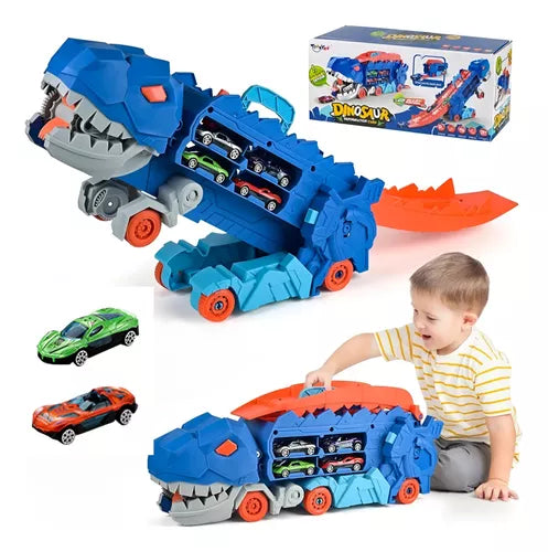 DINO CAR 3 EN 1 + KIT DE 10 AUTOS DE REGALO