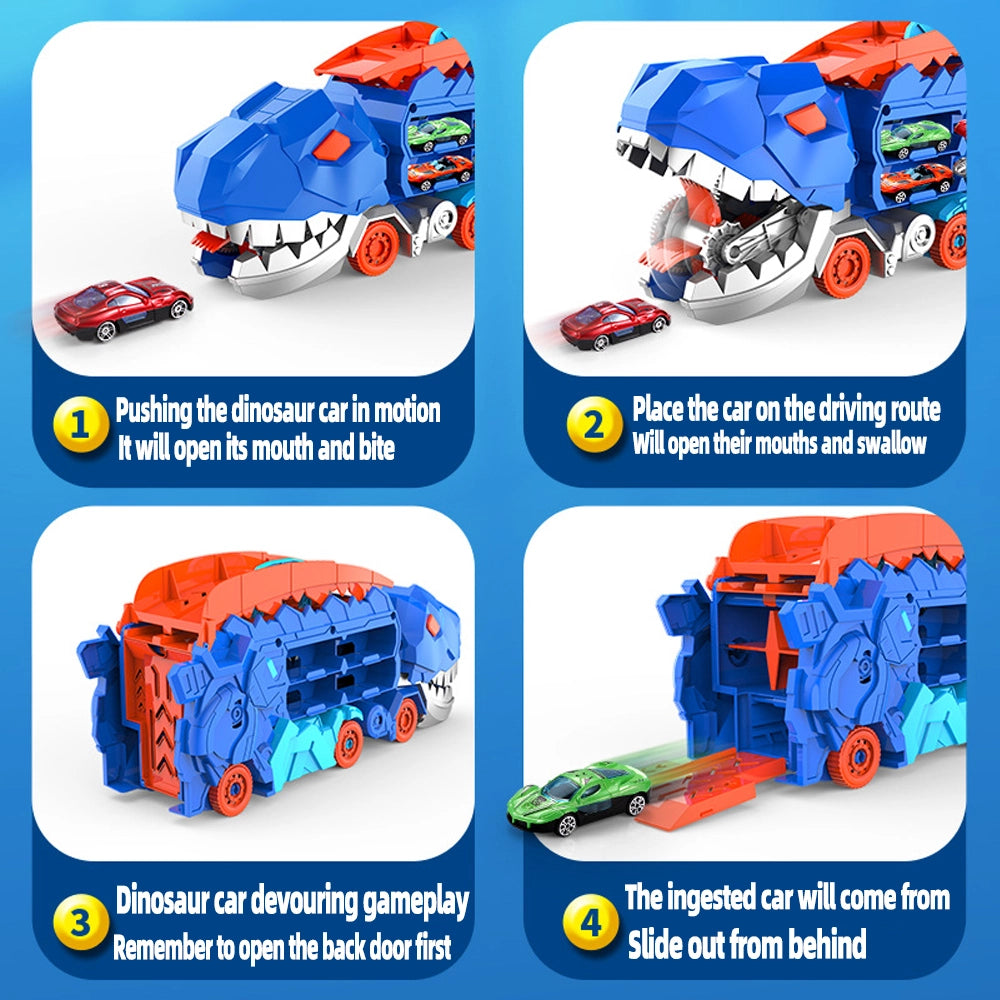 DINO CAR 3 EN 1 + KIT DE 10 AUTOS DE REGALO