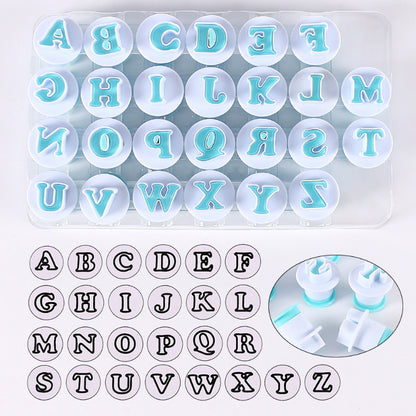 Kit Fondant Alfabeto y Números (36 Piezas)