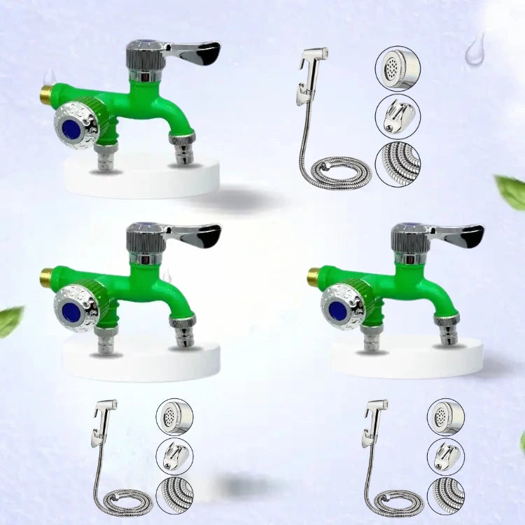 3 DuaFlow Caño Antióxido 2 en 1 + 3 Regaderas Portables