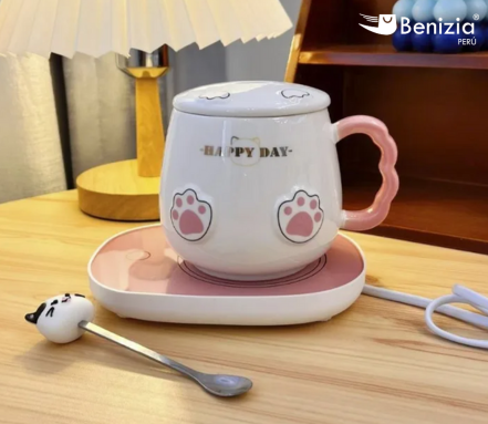 KittyCup® Taza con Calentador Eléctrico