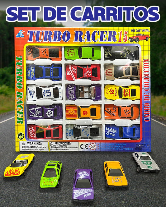 Set x15 Carritos de Carrera