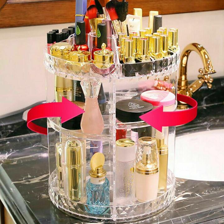 Organizador de Maquillaje Giratorio 360° (Diseño Diamante)