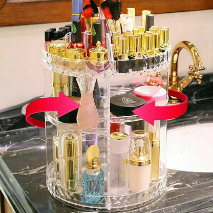 Organizador de Maquillaje Giratorio 360° (Diseño Diamante)