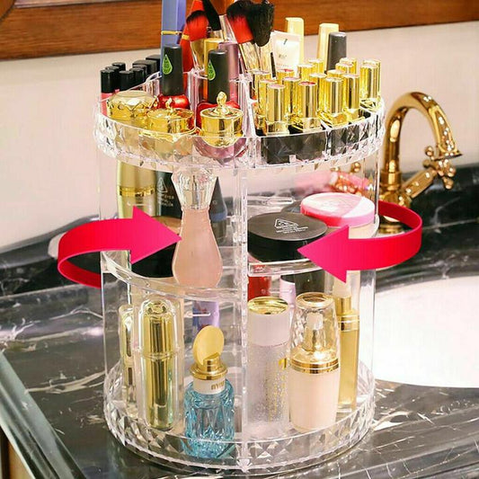 Organizador de Maquillaje Giratorio 360° (Diseño Diamante)