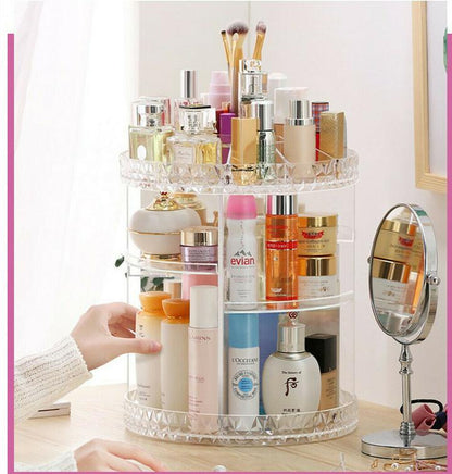Organizador de Maquillaje Giratorio 360° (Diseño Diamante)