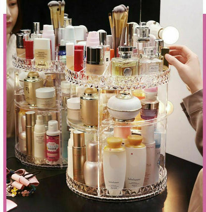 Organizador de Maquillaje Giratorio 360° (Diseño Diamante)