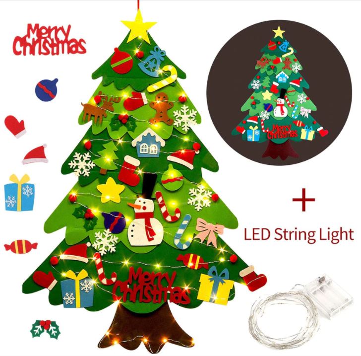 Árbol de Fieltro Armable (con Luces)