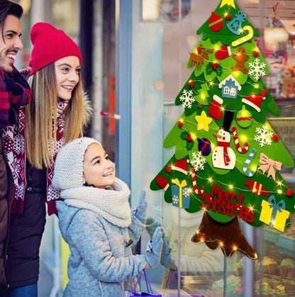 Árbol de Fieltro Armable (con Luces)