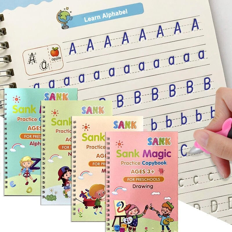 Set Cuaderno Mágico (4 Cuadernos + Lapicero mágico) - Envio Gratis